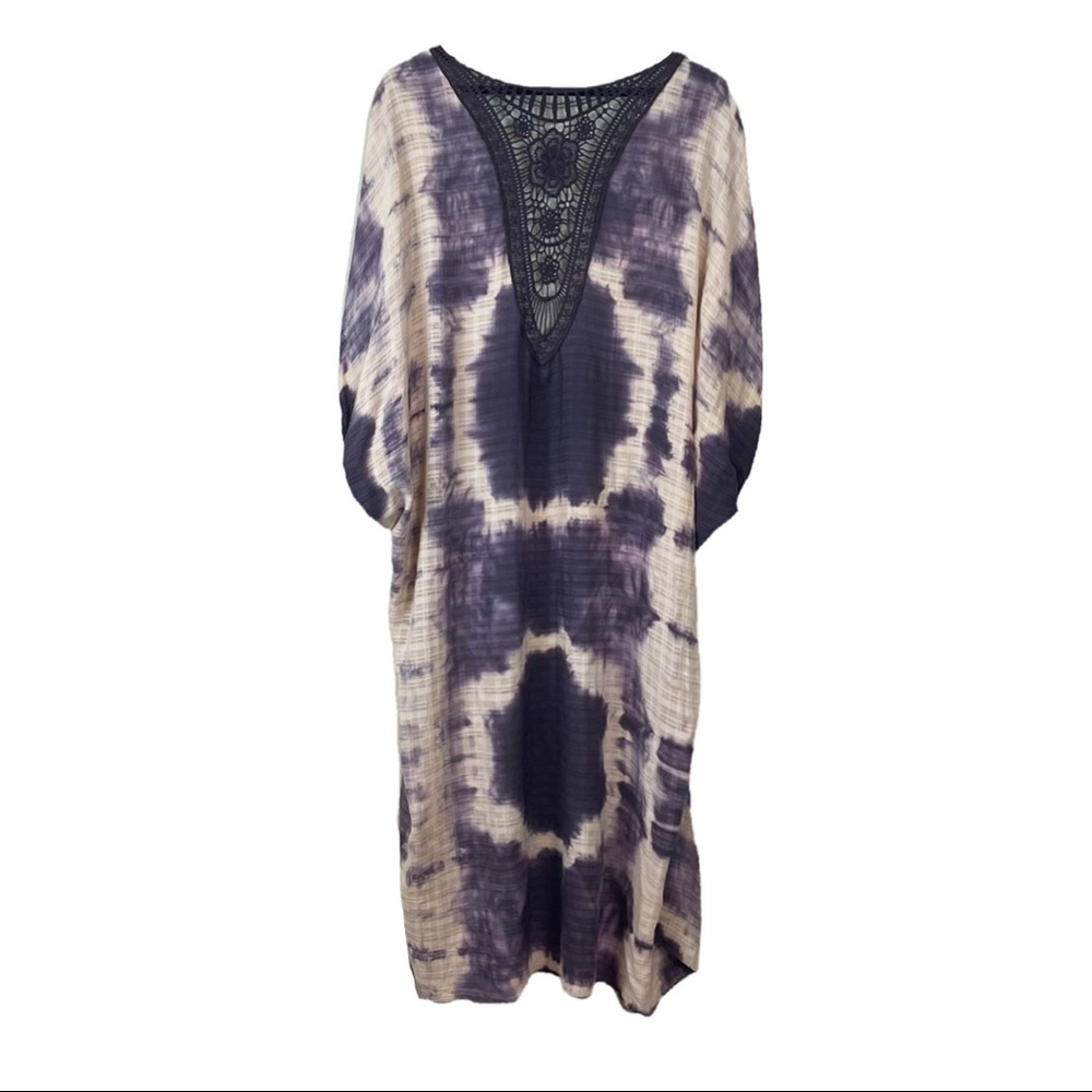 Tie Dye Crochet Kimono